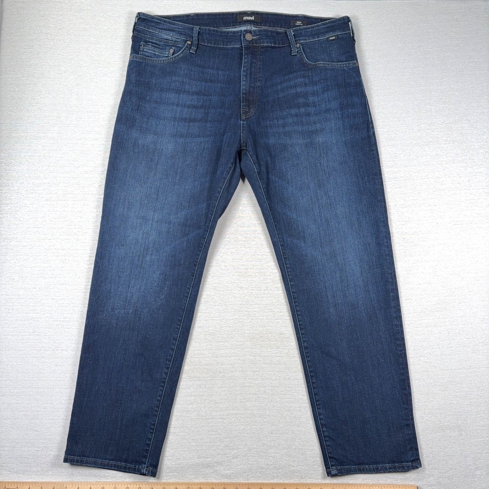 Mavi Zach Straight Leg Jeans Mens Size 40x30 Blue Cotton Poly Stretch Denim